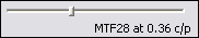 MTF level by user defined spatial frequency